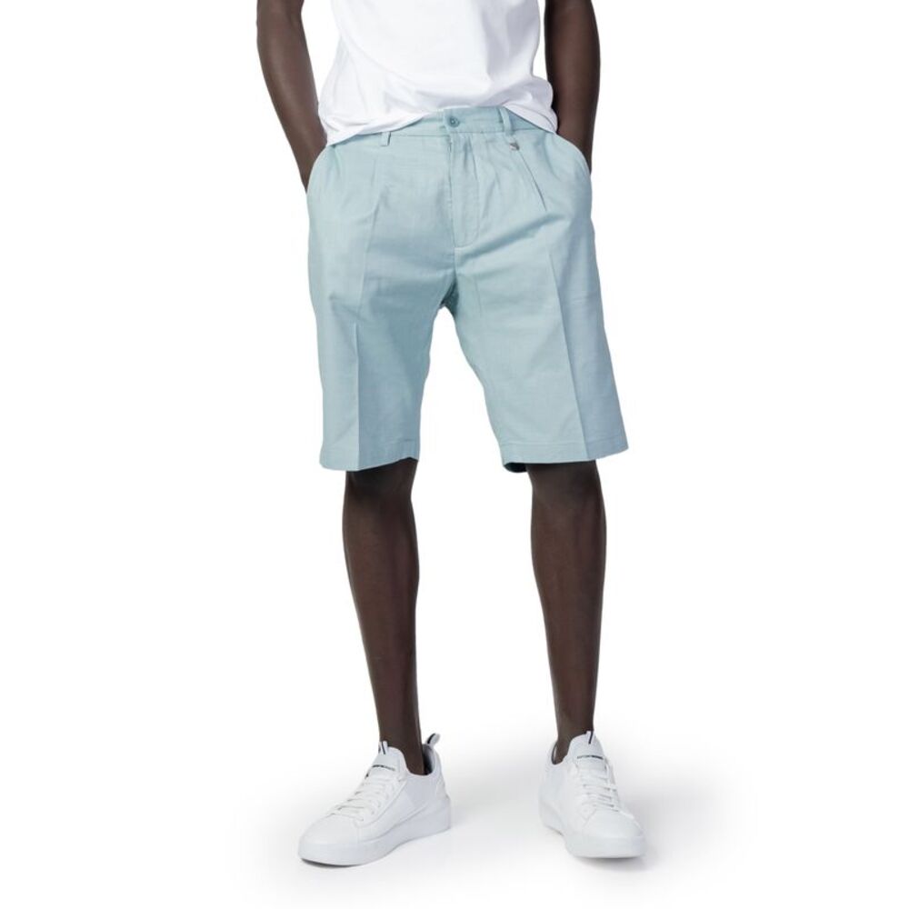 Antony Morato Pleated Shorts Light Blue Style Men Turquoise